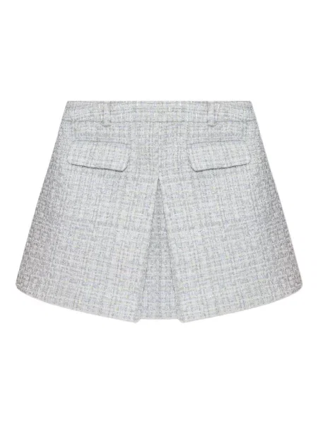Mała mały spódnica mini Self-portrait tweedowa niebieska