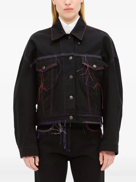 Kurtka jeansowa Msgm czarna