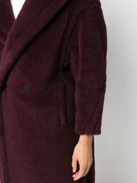 Вълнено палто Max Mara виолетово