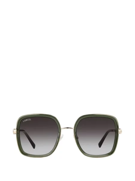 Ochelari de soare Lancel cu imprimeu geometric verde
