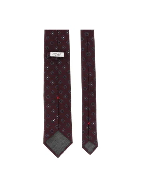 Krawat Brunello Cucinelli czerwony