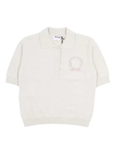 Sweter Moschino wełniany beżowy