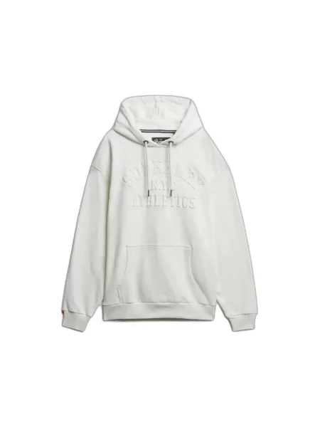 Bluza z kapturem Superdry Athletic Emboss biała