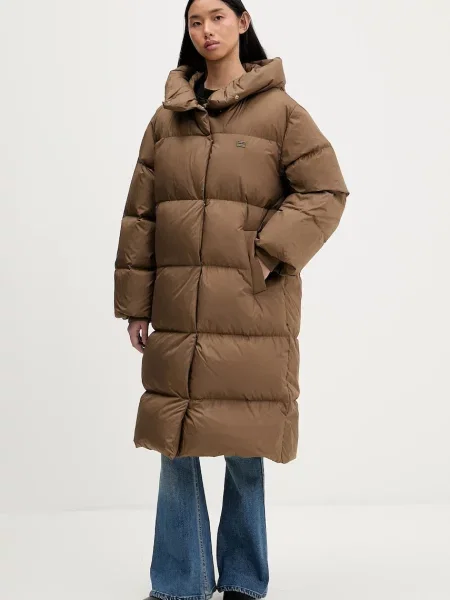 Tommy Hilfiger kurtka puchowa zimowa brązowy