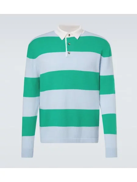 Pulover Allude de lână cu dungi albastru