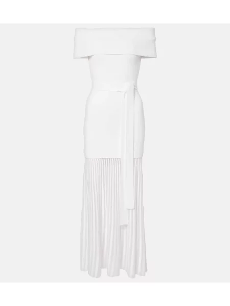 Rochie midi Rebecca Vallance tricotate până la genunchi de costum alb