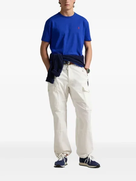 Tricou polo Polo Ralph Lauren cu dungi cu două rânduri de nasturi cu aplicații negru