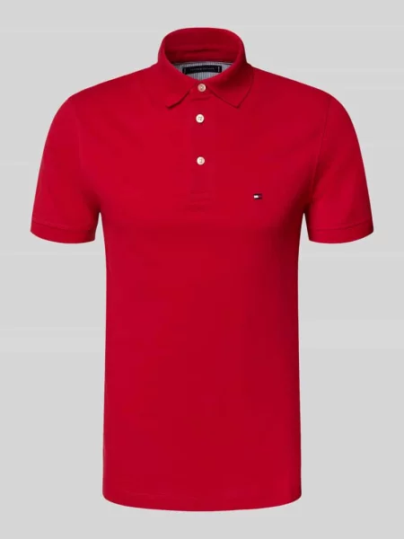 Tommy Hilfiger polo wzorzysty czerwony