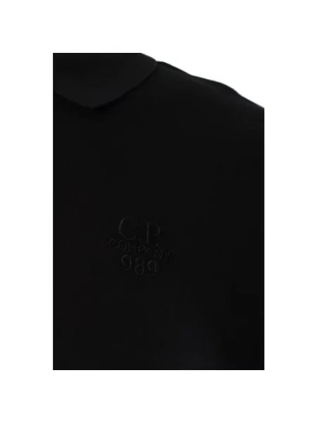 Koszulka polo C.p. Company z dżerseju czarna