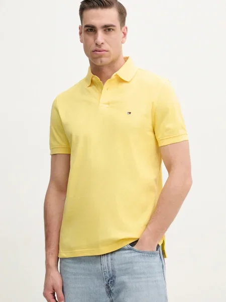 Tommy Hilfiger Тениска с яка и жълт