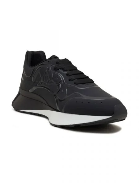 Alexander McQueen Bőr sneakers tornacipő fekete