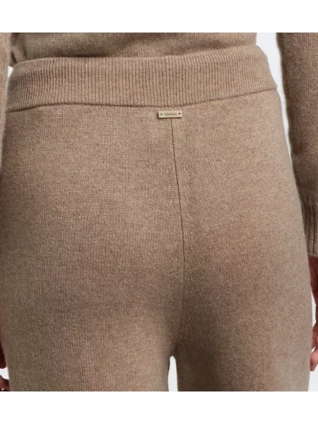 Pantaloni Max Mara din cașmir bej