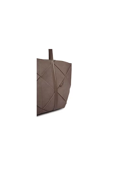 Kabelka Calvin Klein Woven Sueded Carryall hnedá