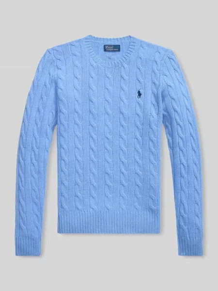 Sweter w kroju regular fit z mieszanki wełny i kaszmiru JULIANNA' Polo Ralph Lauren niebieski