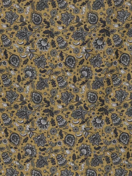 Fular Kiton cu model floral cu imagine verde