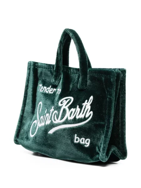 Geantă Mc2 Saint Barth cu broderie verde