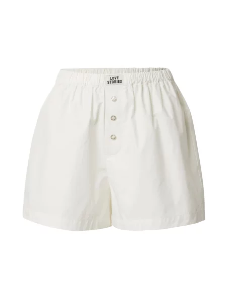 LOVE Stories Pantaloni de pijama James murdar alb
