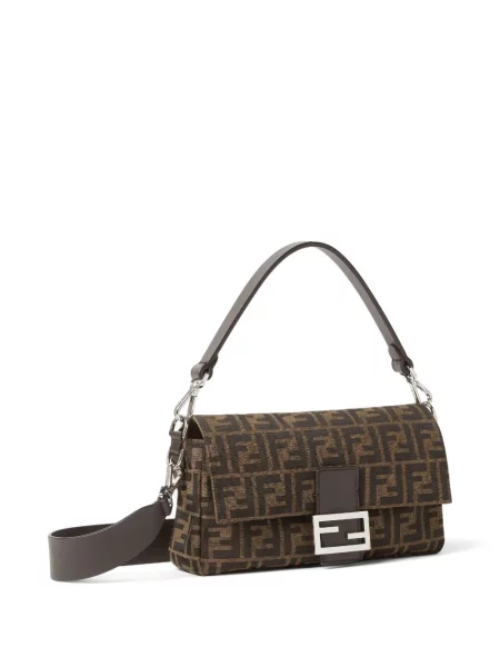 Шопинг чанта Fendi с автограф кафяво