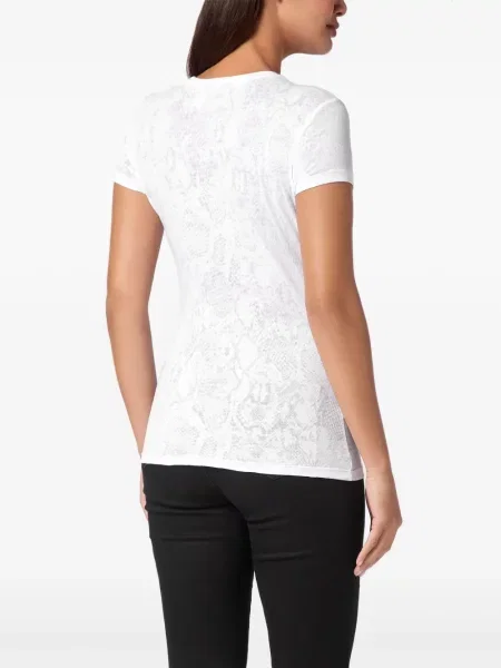 Raštuotas marškinėliai Philipp Plein balta