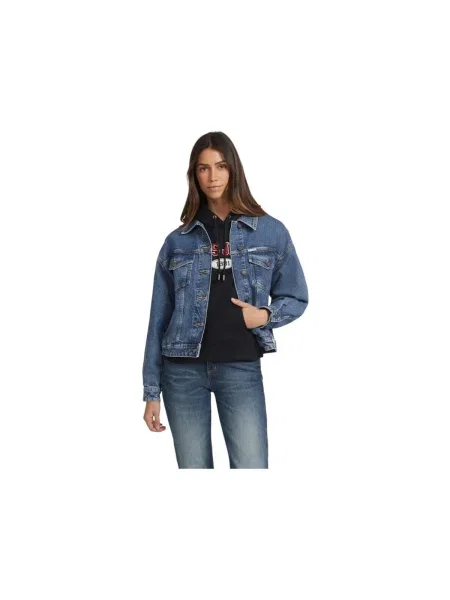 GUESS Prechodná bunda denim modrá