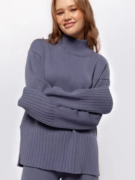 Светр Sewel сіро-синій вовна/акрил синій