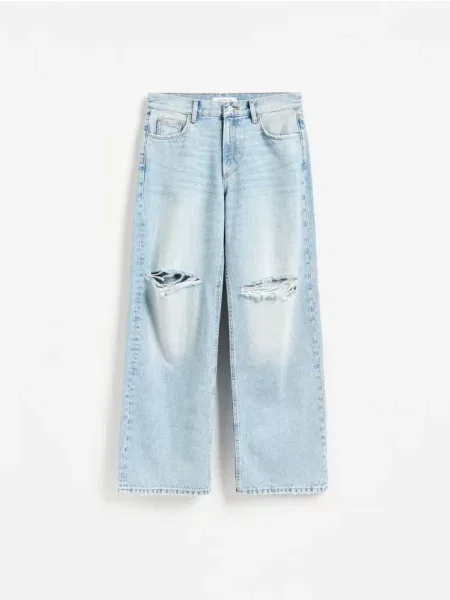 Reserved Blugi baggy albastru