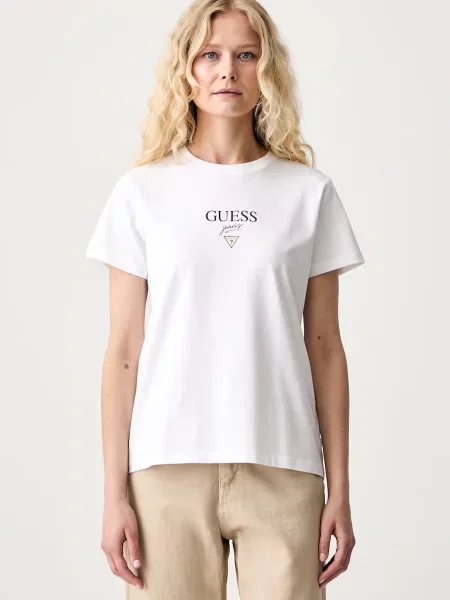 Guess Jeans tričko detské s elastanom biela