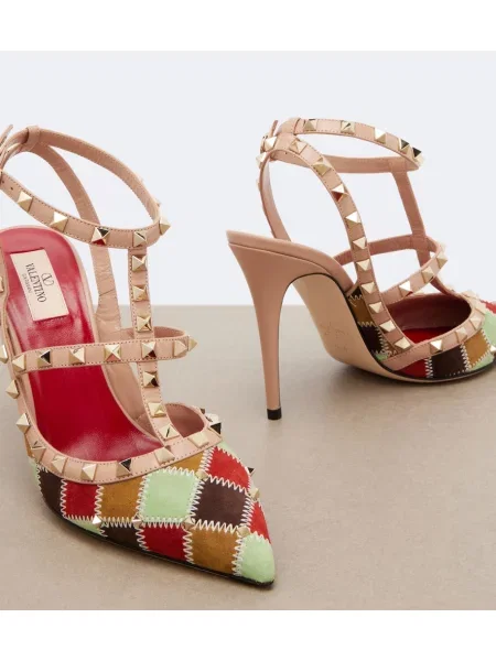 Pantofi cu toc Valentino Garavani din piele de căprioară
