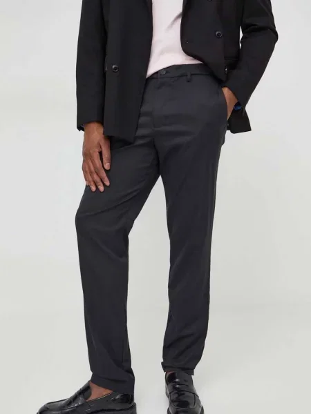 Boss Green pantaloni barbati drept negru