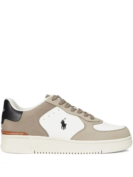 Велурени маратонки Polo Ralph Lauren на цветя с принт черно