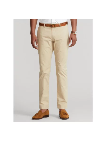 Сhinosy Polo Ralph Lauren ze stretchu beżowe