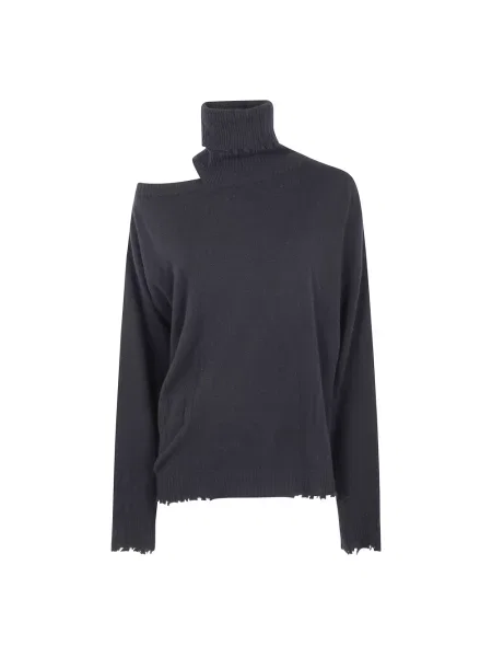 Sweter Uma Wang z wysokim kołnierzem czarny