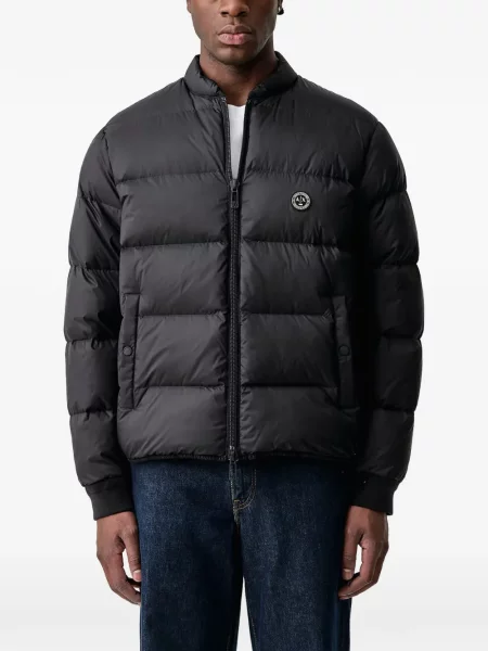 Καπιτονέ μπουφάν Armani Exchange με αυτόγραφο μαύρο