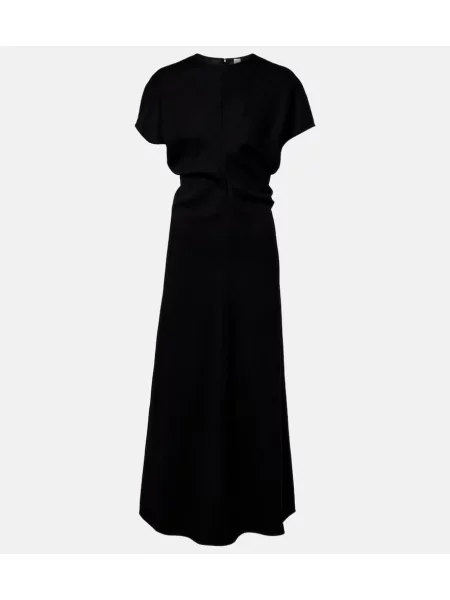 Rochie maxi Toteme de lână de costum negru