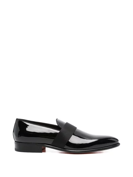 Pantofi loafer Santoni din piele negru