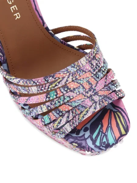 Sandály Kurt Geiger London s flitry na platformě fialové