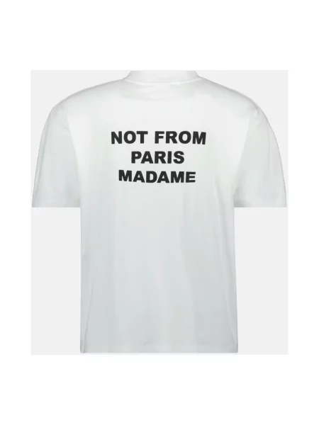 Drôle de Monsieur t-shirt Le T-Shirt Slogan z nadrukiem biały