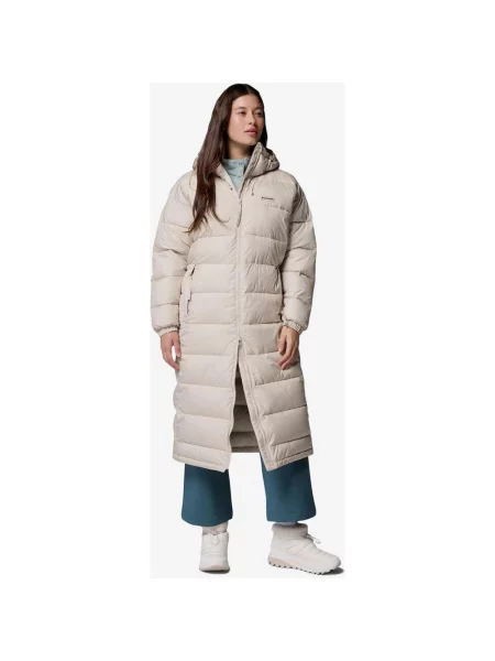 Kurtka z kapturem Columbia Pike Lake III Long XS beżowy