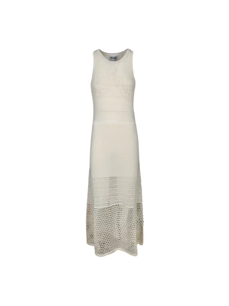 Sukienka maxi Moschino beżowa