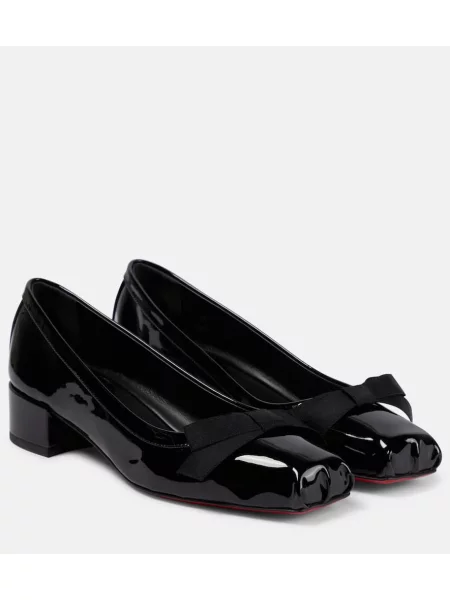 Usnjene lakirane salonarji Christian Louboutin črna