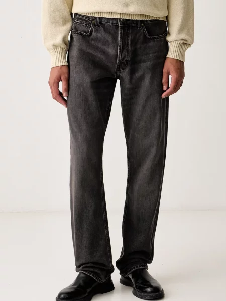 Guess Jeans blugi straight pentru bărbați gri