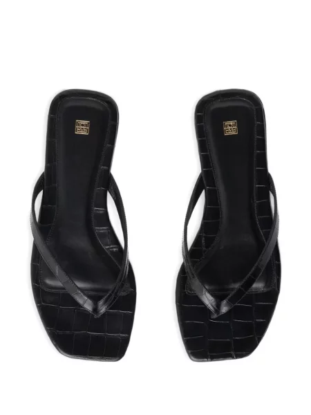 Șlapi Toteme din piele negru