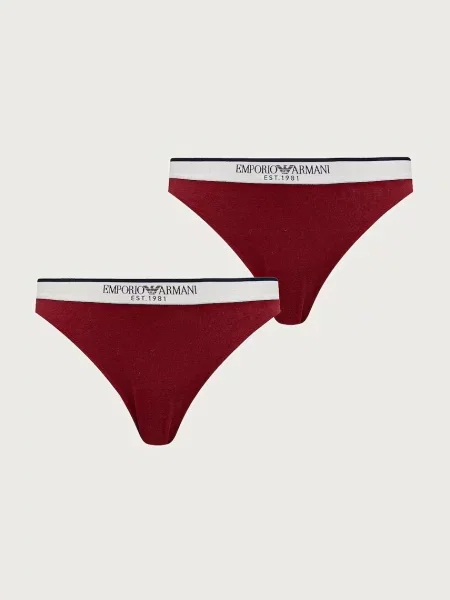 Emporio Armani Underwear nohavičky dámske s elastanom červená