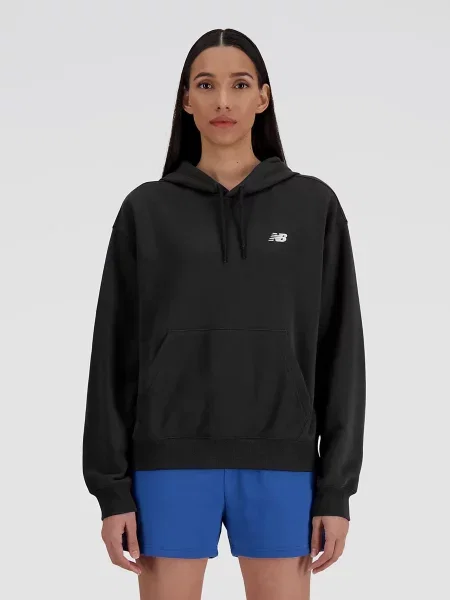Худі New Balance Essentials Fleece бавовна/поліестер чорний