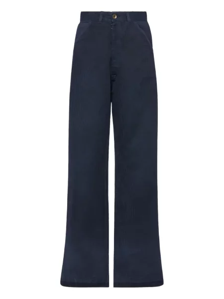 Pantaloni Maison Margiela de catifea cord albastru