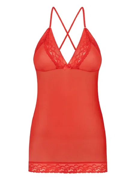 TEYLI Spalna srajca rdeča