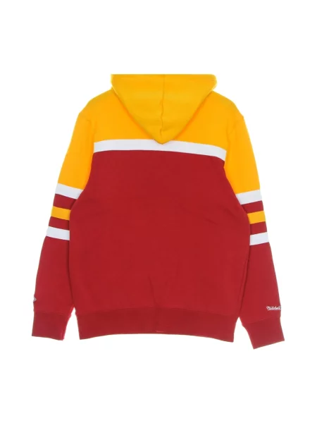 Bluza z kapturem Mitchell & Ness z kapturem czerwona