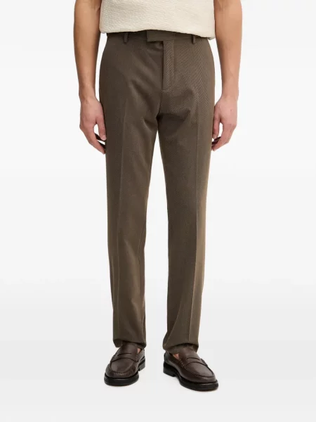 Pantaloni Sisley cu dungi maro