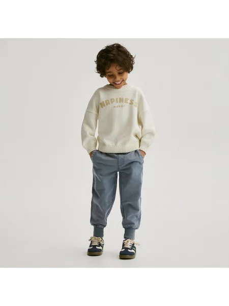 Reserved kalhoty joggers tmavomodrá