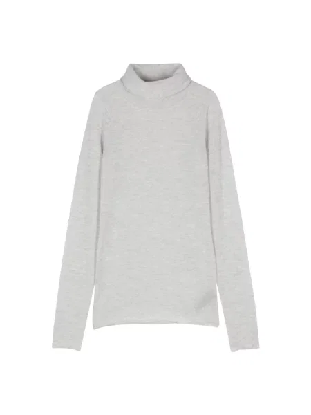 Lniany golf golf Haikure z perełkami szary